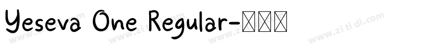 Yeseva One Regular字体转换